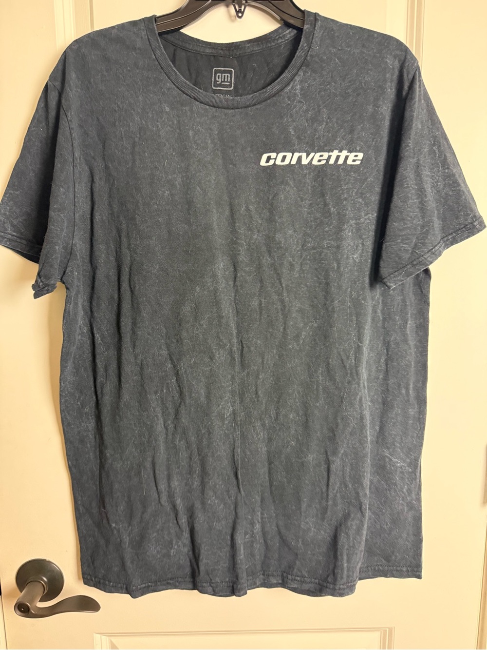 GM Corvette Men's Black Washed Graphic Tee